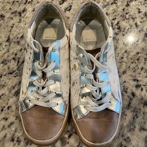 Dolce Vita Zita Metallic Silver and Calf Skin